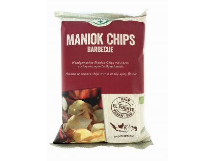 Bio Exotické chipsy z manioku s příchutí Barbecue 30g
