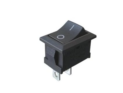 Přepínač kolébkový RS601 2pol./2pin ON-OFF 250V/6A černý