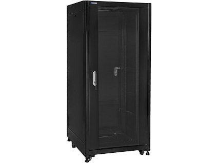 19" Rack skříň SQ6618/B (18U 600x600mm, pojízdná,matná)- rychlá montáž