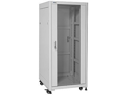 19" Rack skříň SQ6618/W (18U 600x600mm, pojízdná,matná)- rychlá montáž