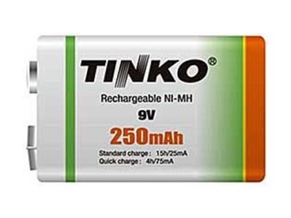 Baterie 6F22 nabíjecí 9V/250mAh TINKO NiMH