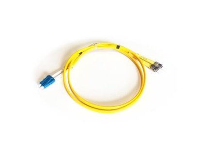 Optický patch cord, LCupc/STUPC, Duplex, Singlemode 9/125, 1m