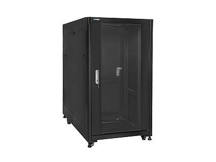 19" Rack skříň SQ6818/B (18U 600x800mm, pojízdná,matná) - rychlá montáž