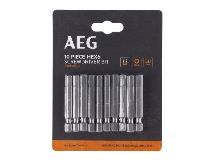 Šroubovací bit HEX6 50mm AEG, sada 10ks