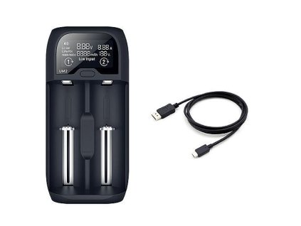 Nabíječka baterií s LCD displejem Li-Ion, LiFePO4, Ni-MH/CD, AA, AAA, 18650, 2000mA, 2 kanály