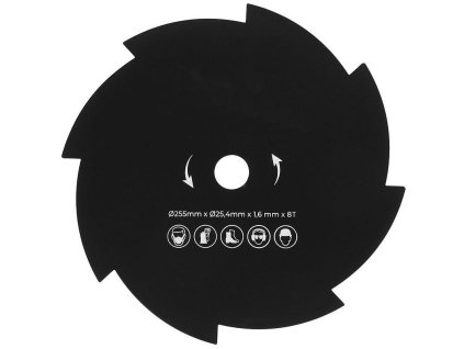 Nůž do křovinořezu TT-BC415/520, 8zubý, 255x1,6mm