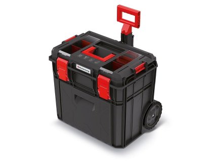 Kufr na nářadí s transp. kolečky a přihrádkou X BLOCK LOG černý 546x380x510mm