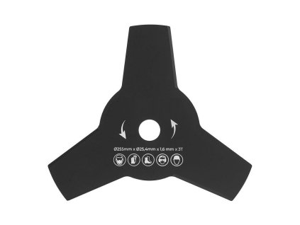 Nůž do křovinořezu TT-BC415/520, 3zubý, 255x1,6mm