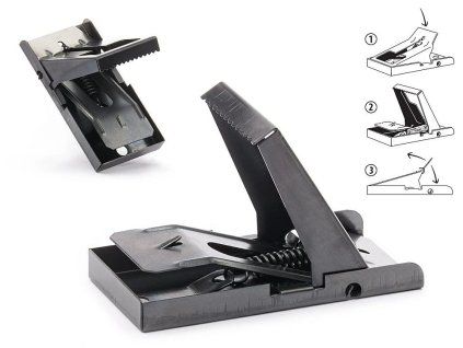 Past na myši kovová černá otvírací 4,2x8,3cm