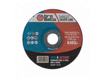 Kotouč dvojí řez na ocel a nerez, rovný 125x1,6, Ř/R