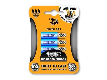 JCB OXI DIGITAL alkalická baterie LR03,(AAA) blistr 4ks