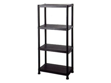 Regál plastový 600x300x1380mm, 4 police, max. 20 kg na polici