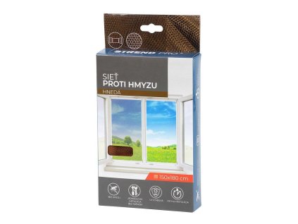 Síť proti hmyzu na suchý zip FlyScreen3 150x180cm hnědá