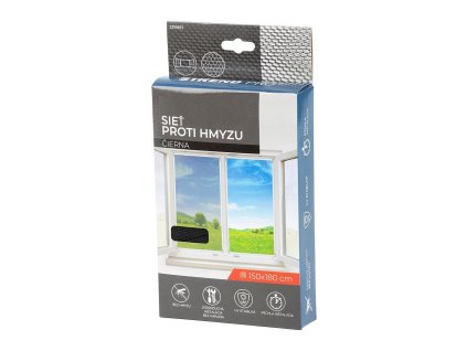 Síť proti hmyzu na suchý zip FlyScreen2 150x180cm černá
