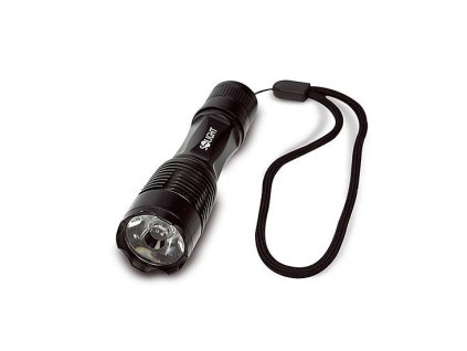 Kovová svítilna malá, 1W LED, černá, 1xAA