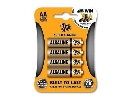 JCB SUPER alkalická baterie LR06,(AA) blistr 4ks