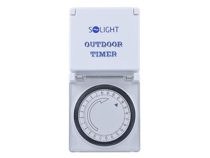 Časový spínač mechanický, venkovní IP44, denní 24h., interval 15 min