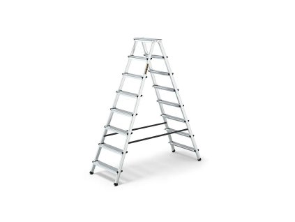 Schůdky oboustranné Drabest, 125kg, 2x8 stupňů