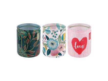 Svíčka Bolsius Star.glas Love, 82x68mm, sklo