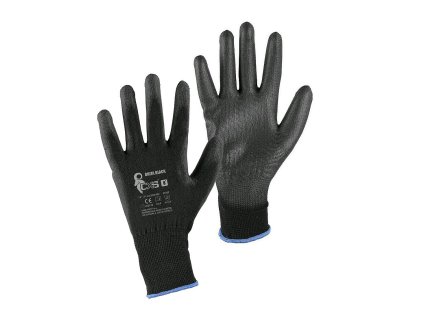 Povrstvené rukavice BRITA černé,