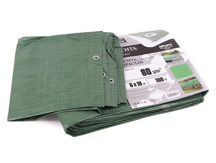 Plachta 80g ZELENÁ 6x10m