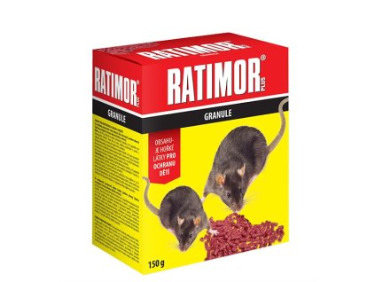 Nástraha na myši Ratimor plus granule 150g, 29ppm, krabička