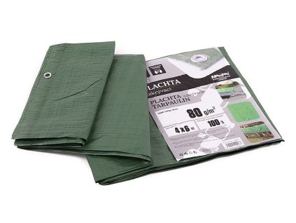 Plachta 80g ZELENÁ 4x6m