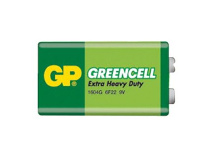 Baterie 6F22 (9V) Zn-Cl GP Greencell 1ks / shrink