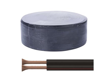 Dvojlinka ECO 2x0,50mm2 černo/rudá EMOS S8253 100m