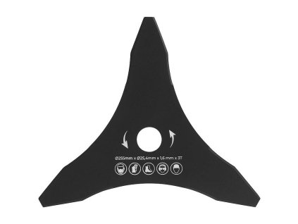 Nůž do křovinořezu TT-BC415/520, 3zubý úzky, 255x1,6mm