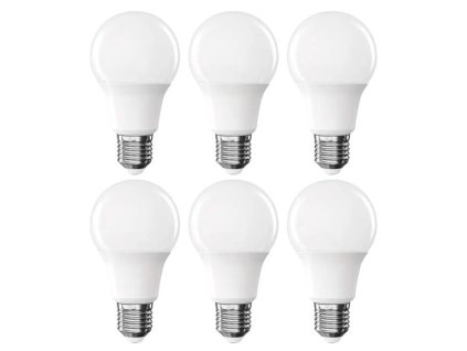 Žárovka LED E27 8,8W A60 bílá teplá EMOS ZL5F47.6 6ks