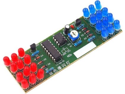 Stavebnice policejní maják červeno-modrý 24LED