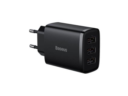 Adaptér USB BASESUS Compact Black 3xUSB