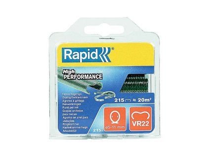 Spony pro vázací kleště Rapid VR22, zelený plast, 215ks