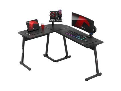 Stůl herní HUZARO Hero 6.0 Black Corner 147cm