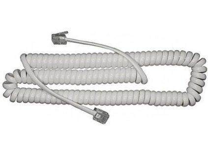Telefonní kabel kroucený bílý TIPA 5m