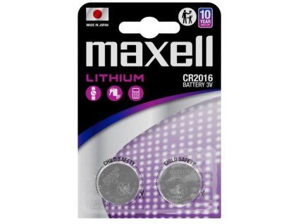 Baterie CR2016 MAXELL lithiová 2ks / blistr