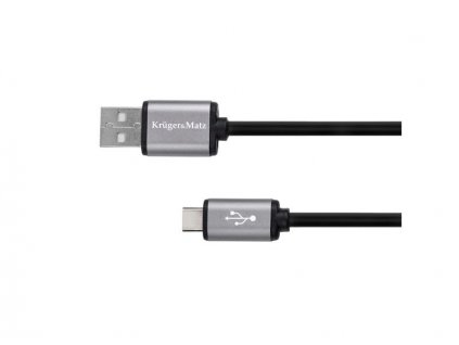 Kabel KRUGER & MATZ KM1240 Basic USB/USB-C 1,8m Black
