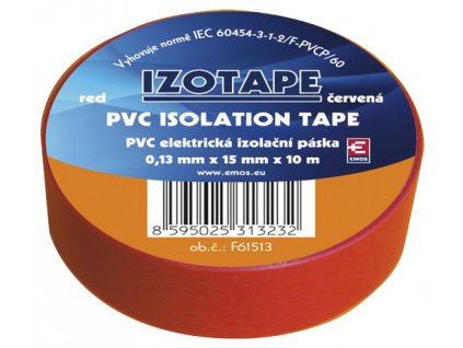 Páska izolační PVC 15/10m červená EMOS