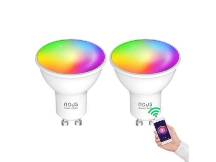 Smart LED žárovka GU10 4,5W RGB NOUS P8/2pack WiFi Tuya sada 2ks