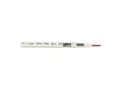 Coaxial Cable (50 ohm): Tri-Lan 240 PVC WLL (white) [100m]