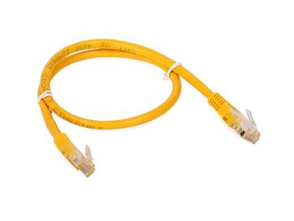 UTP patch kabel Cat5e 0,5 m žlutý