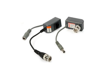 Obrazový vysílač/přijímač 1VAP - s kabelem a RJ45 (pro CVI,TVI, AHD, Analog,2ks)