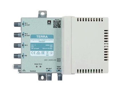 Programovatelný zesilovač TERRA PA420T (2xVHF/UHF+FM+UHF, AGC)