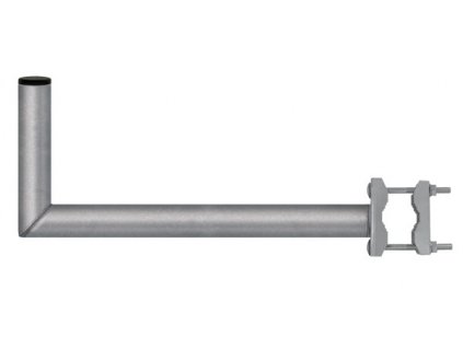 Anténní držák 50cm na balkon s třmenem, trubka 42/2mm, výška 16cm