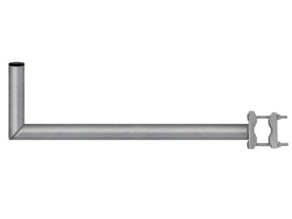 Anténní držák 70cm na balkon s třmenem, trubka 42/2mm, výška 16cm