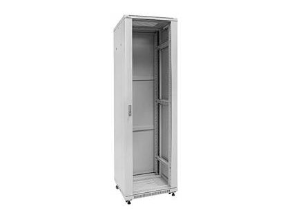 19" Rack skříň S6142W (42U 600x1000mm, pojízdná,matná, bílošedá)