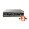 Tenda TEF1106P-4-63W 6xRJ45 Switch s 4xPoE 802.3af/at, 10/100Mbps, celkem 58W, Kov