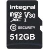 512 GB bezpečnostní kamera microSD karta pro palubní kamery, domácí kamery, CCTV, body kamery a drony Integral INMSDX512G10SE