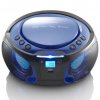 SCD-550BU Přenosné FM rádio CD / MP3 / USB / Bluetooth® přehrávač s LED osvětlením Modrá Lenco SCD-550BU